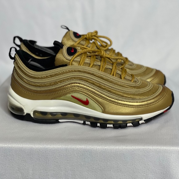 SZ 7 AIR MAX 97 OG QUICK-STRIKE GS 'METALLIC GOLD' 2017 QUICK SHIPPING!!! EASY!! - Picture 11 of 14